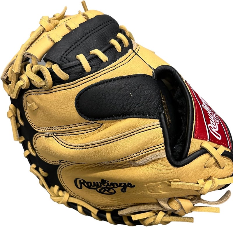 Rawlings Select Pro Lite Series 32" Catcher's Mitt (2023) -Ideal for The Youth Player Superior Craftsmanship for Elite Performance. Blonde/Black Classic Colorway - Image 5